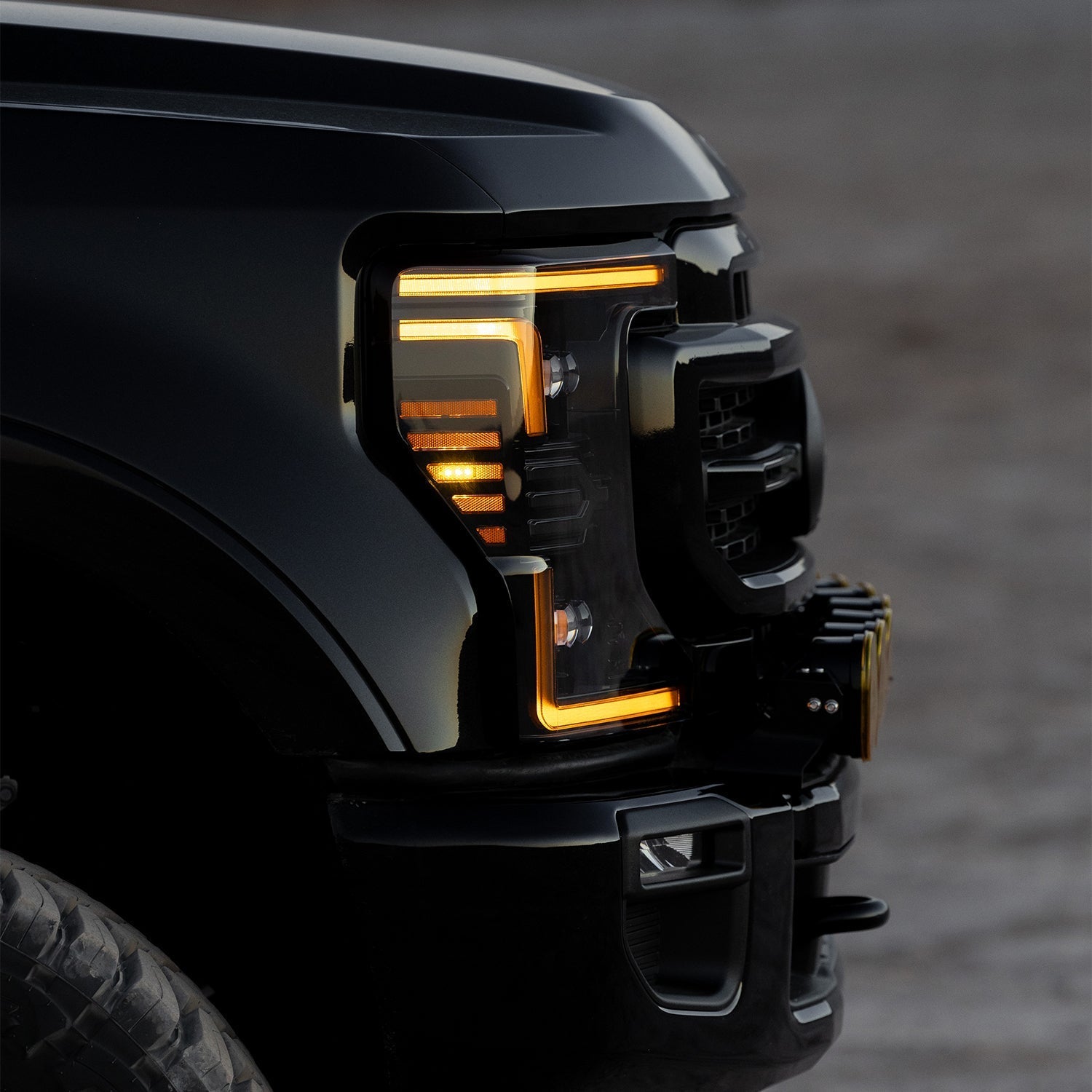 20-22 Ford Super Duty NOVA-Series LED Projector Headlights Alpha-Black | AlphaRex