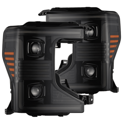 20-22 Ford Super Duty PRO-Series Halogen Projector Headlights Alpha-Black | AlphaRex