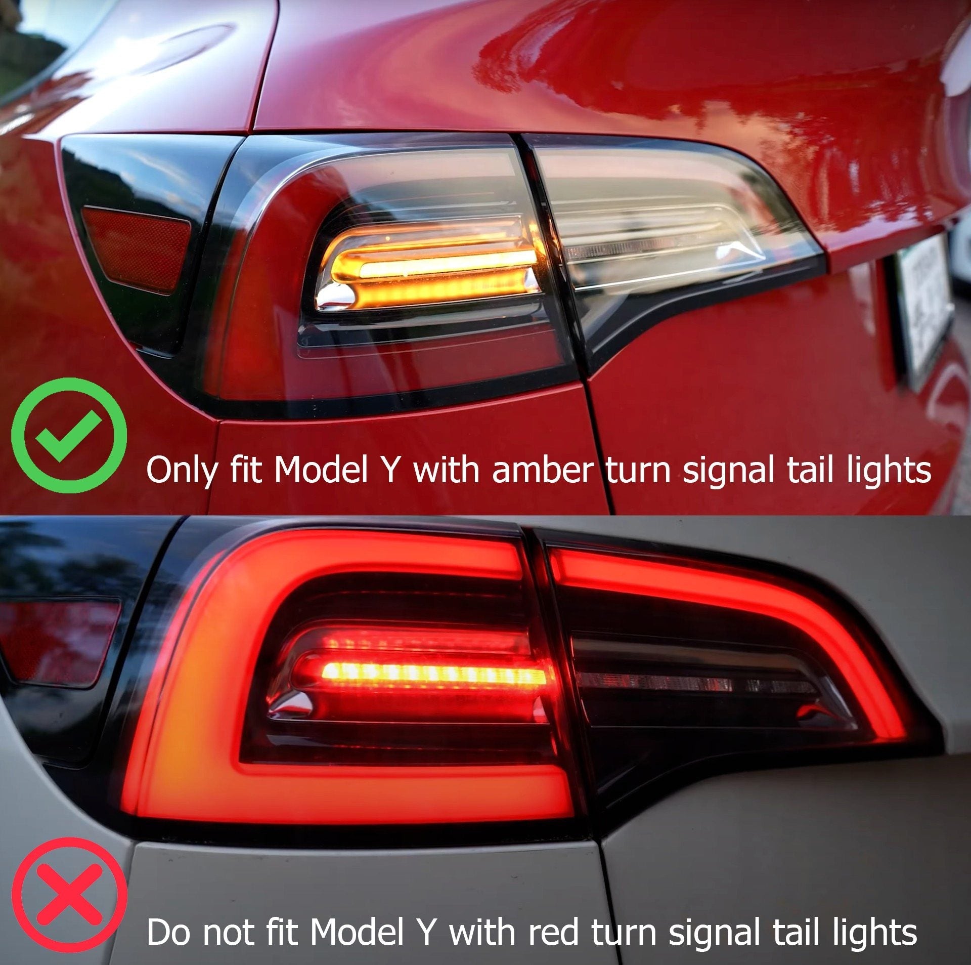 20-24 Tesla Model Y / 22-23 Model 3 (With Stock Amber Turn Signal) PRO-Series LED Tail Lights Red Smoke | AlphaRex