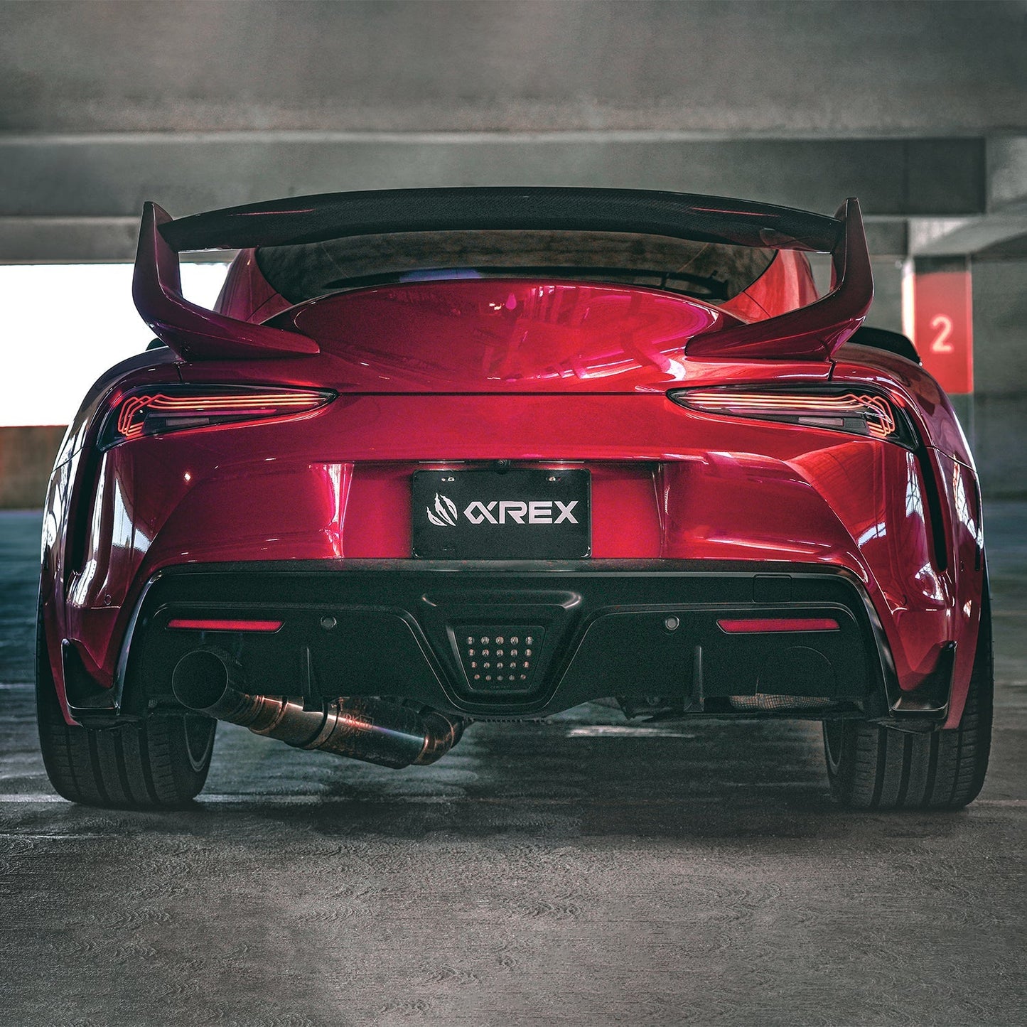 20-25 Toyota Supra CSL Laser Style LUXX-Series LED Tail Lights - Vivid Red | AlphaRex