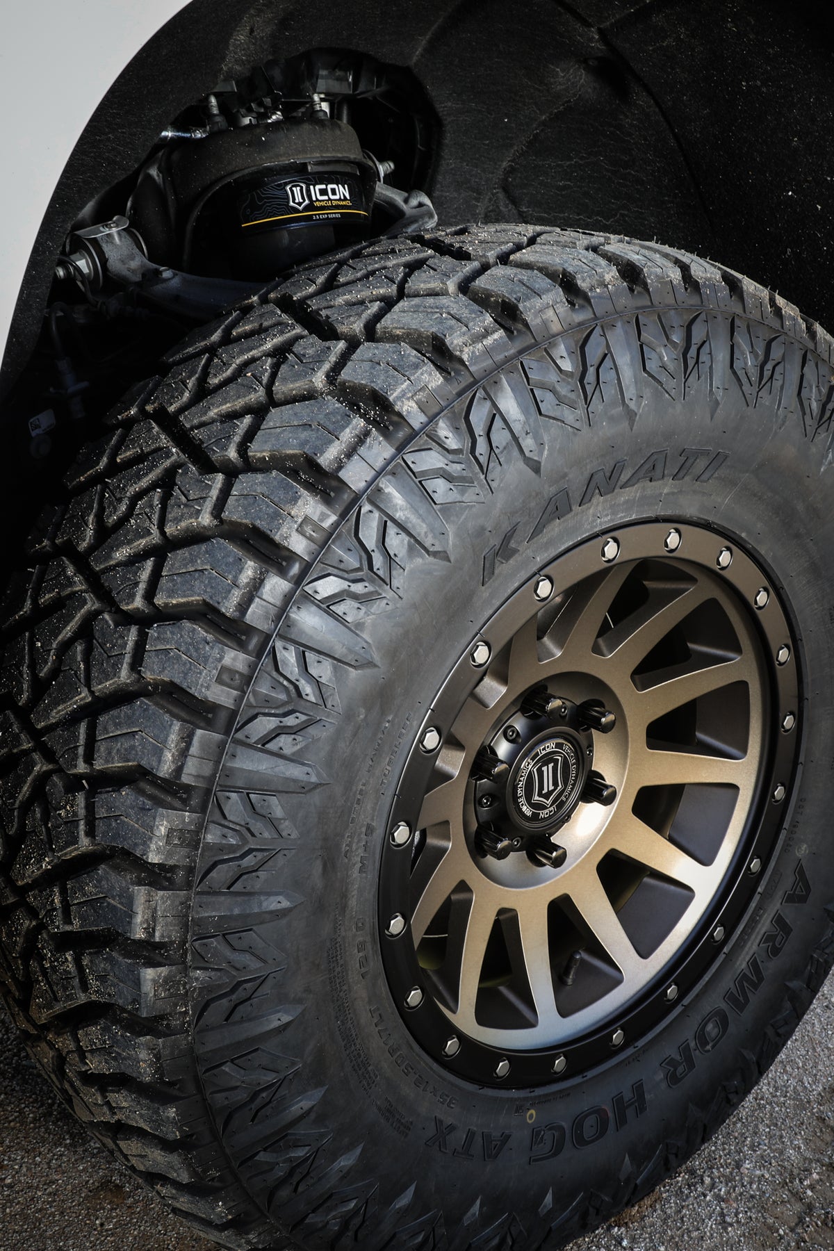 Compression 17 X 8.5 / 6 X 5.5 / 0MM / 4.75 Inch Back Space Bronze, ICON Alloys