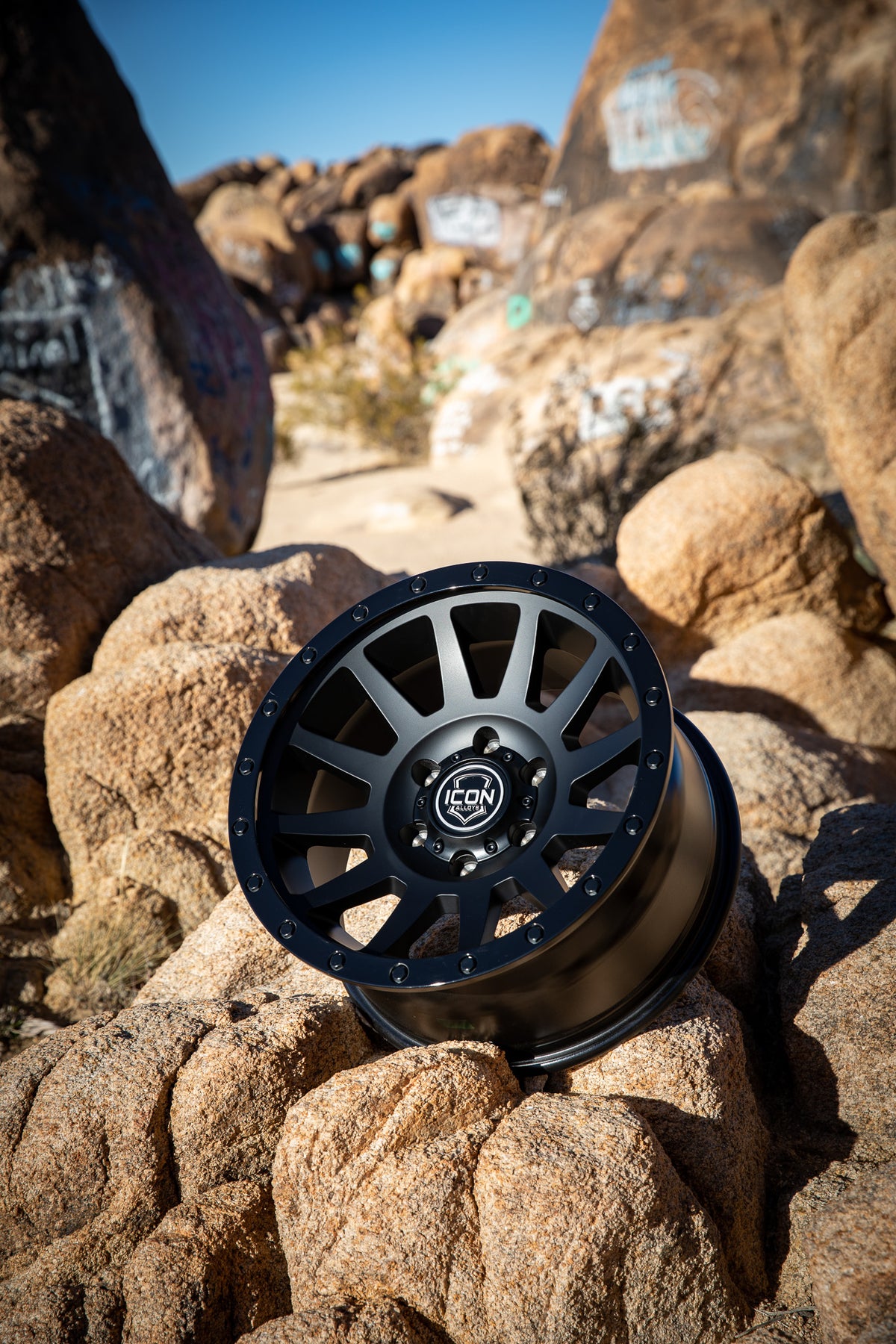 Compression 17 X 8.5 / 6 X 5.5 25MM Offset 5.75 Inch Back Space Double Black, ICON Alloys