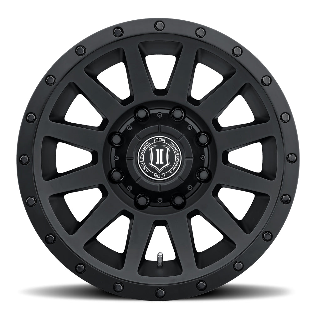 Compression HD 18 X 9 / 8 X 170 6MM Offset 5.25 Inch Backspace Double Black, ICON Alloys