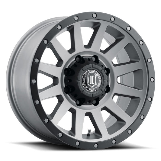 Compression HD 18 X 9 / 8 X 170 6MM Offset 5.25 Inch Backspace Titanium, ICON Alloys