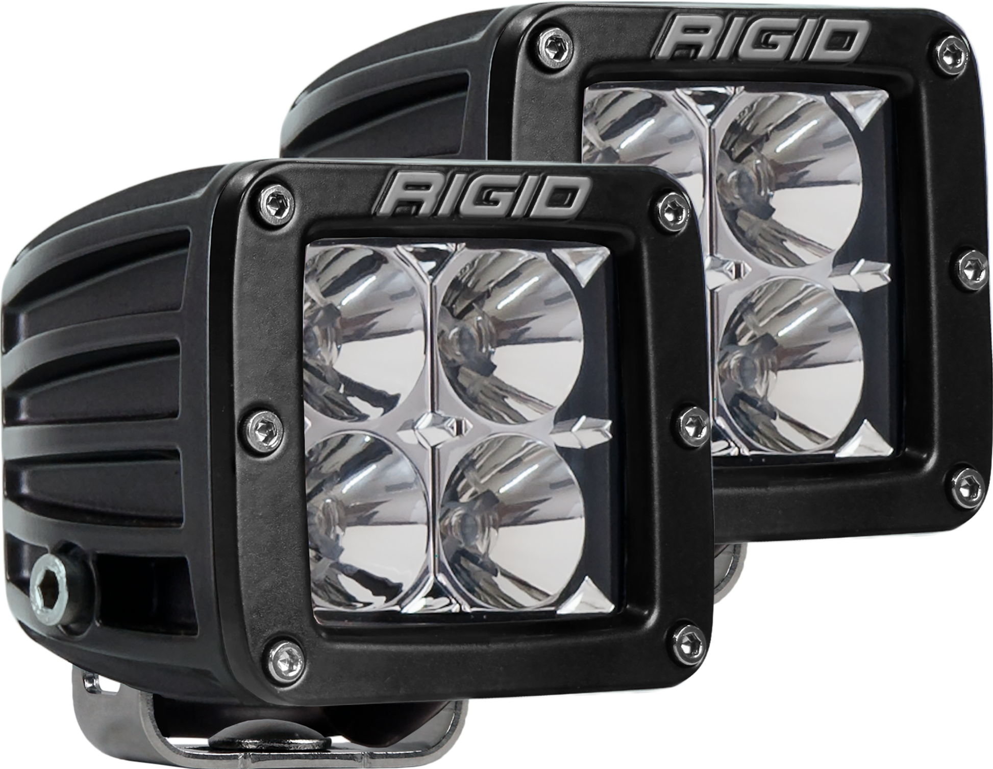 Flood Surface Mount Black Pair D-Series Pro RIGID Industries