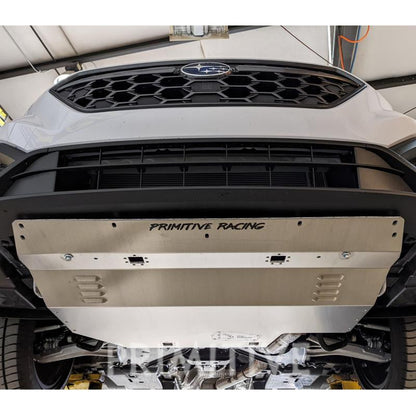 installed image primitive front skid plate 22 wrx
