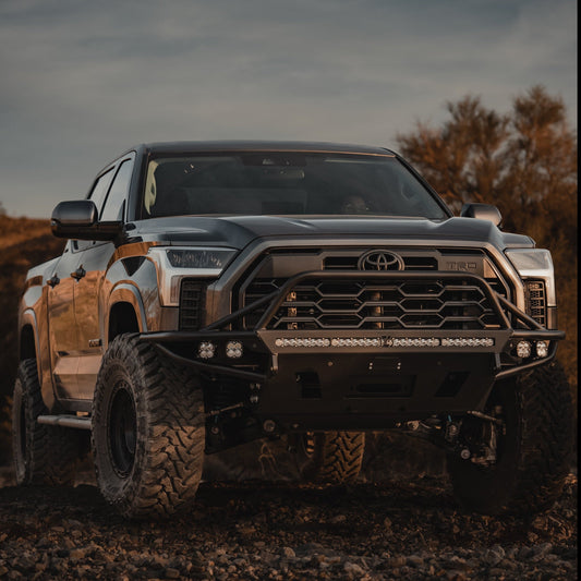 Tundra Hybrid Series Front Bumper / 3rd Gen / 2022+ | No Bull Bar | Hammer Black Powder Coat
