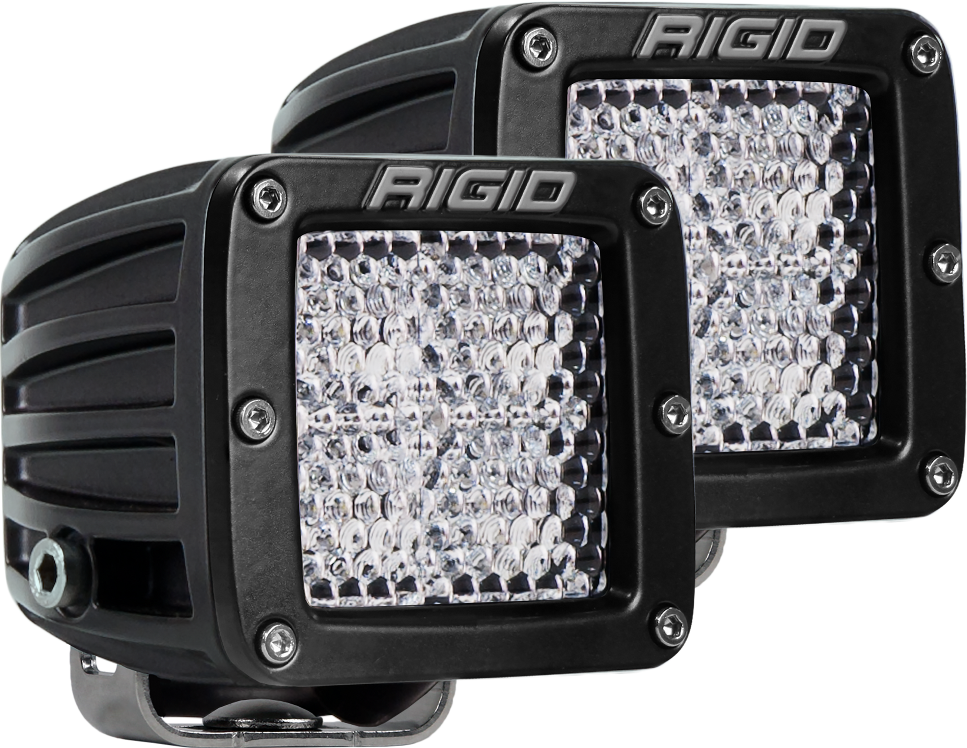 Diffused Surface Mount Black Pair D-Series Pro RIGID Industries