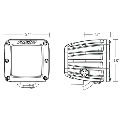 D-Series Spot with Amber PRO Lens Pair Rigid Industries