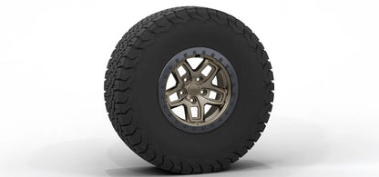 AEV Borah DualSport Wheel for JL Wrangler and JT Gladiator +25mm (JL/JT) - M10 Onyx