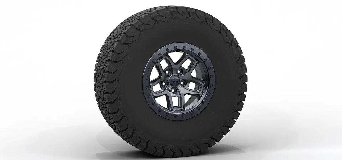 AEV Borah DualSport Wheel for JL Wrangler and JT Gladiator +25mm (JL/JT) - M10 Onyx
