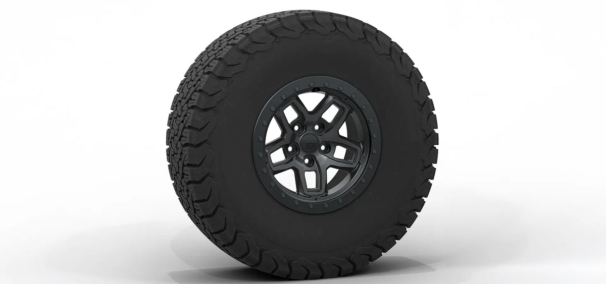 AEV Borah DualSport Wheel for JL Wrangler and JT Gladiator +25mm (JL/JT) - M10 Onyx
