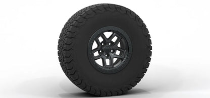 AEV Borah DualSport Wheel for JL Wrangler and JT Gladiator +25mm (JL/JT) - M10 Onyx