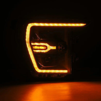 21-23 Ford F150 / 21-23 Ford F150 Raptor LUXX-Series LED Projector Headlights Black | AlphaRex