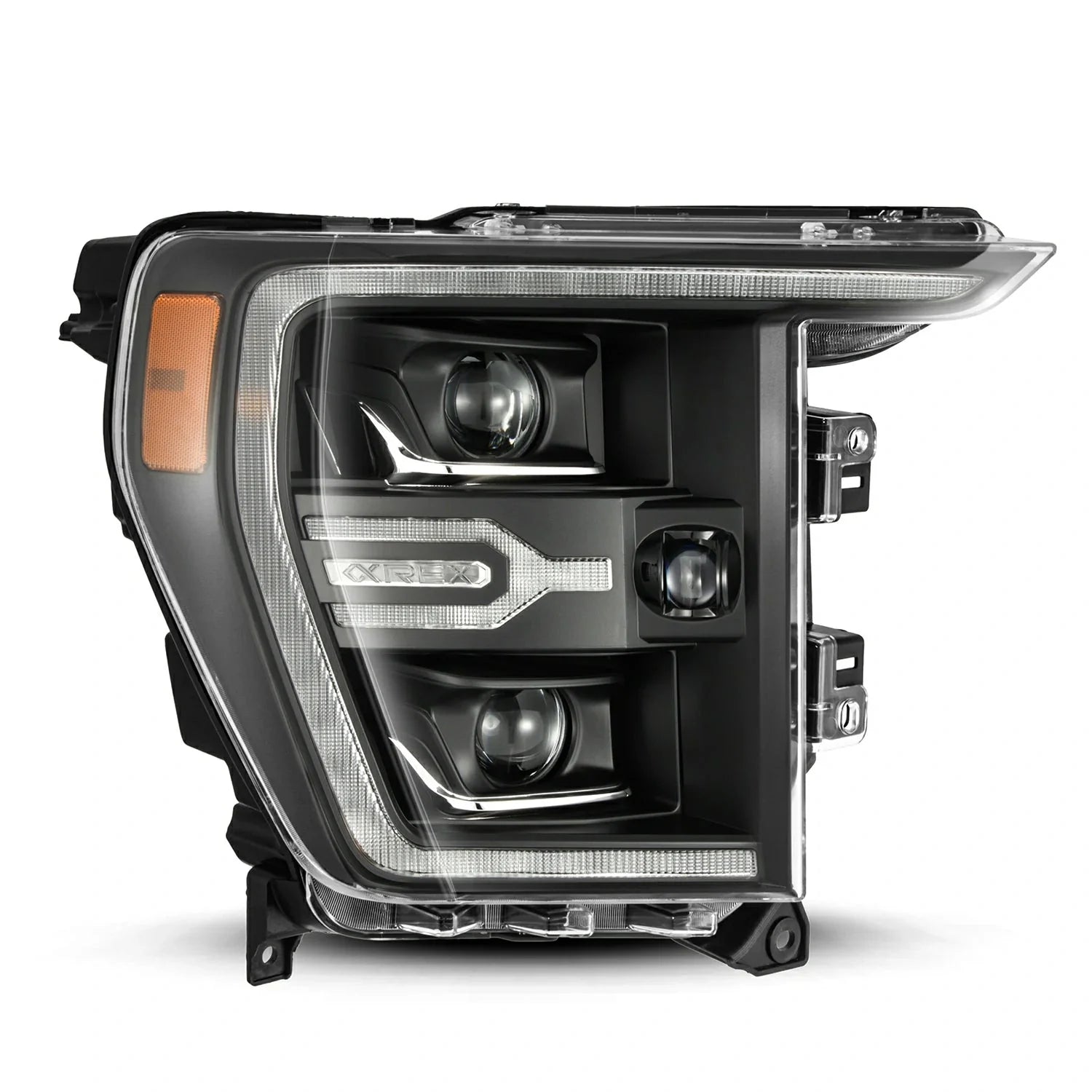 21-23 Ford F150 / 21-23 Ford F150 Raptor LUXX-Series LED Projector Headlights Black | AlphaRex