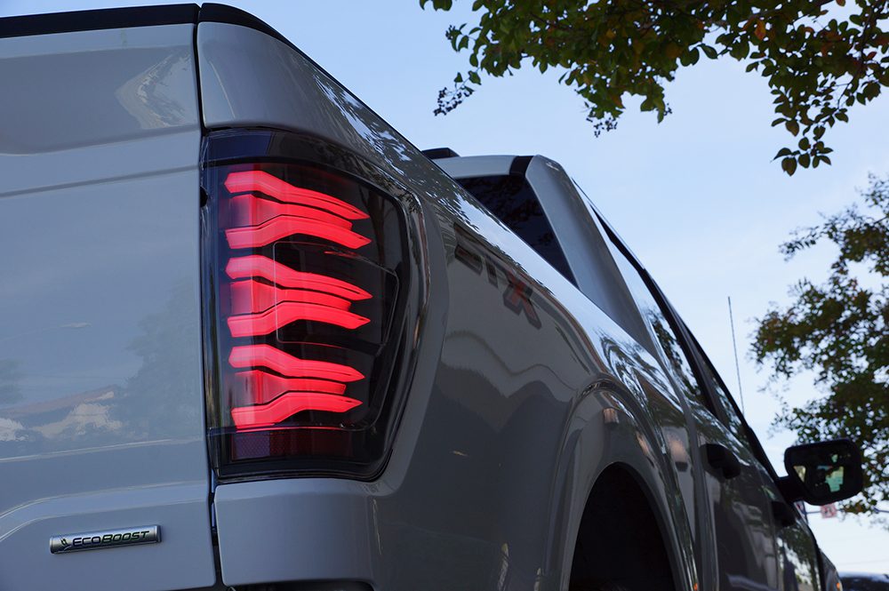 21-23 Ford F150/F150 Raptor LUXX-Series LED Tail Lights Black-Red | AlphaRex
