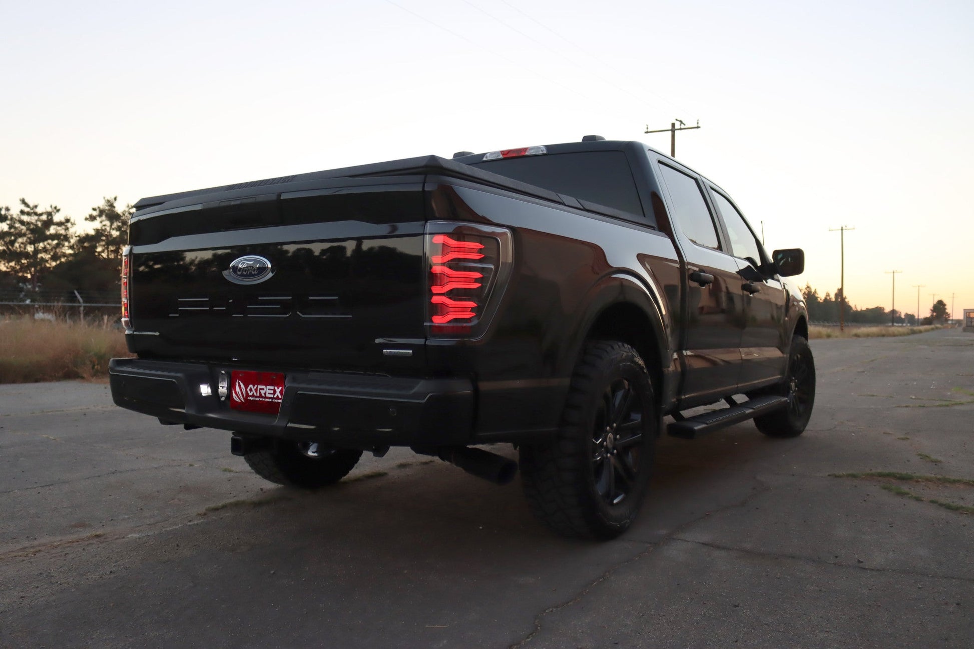 21-23 Ford F150/F150 Raptor LUXX-Series LED Tail Lights Black-Red | AlphaRex