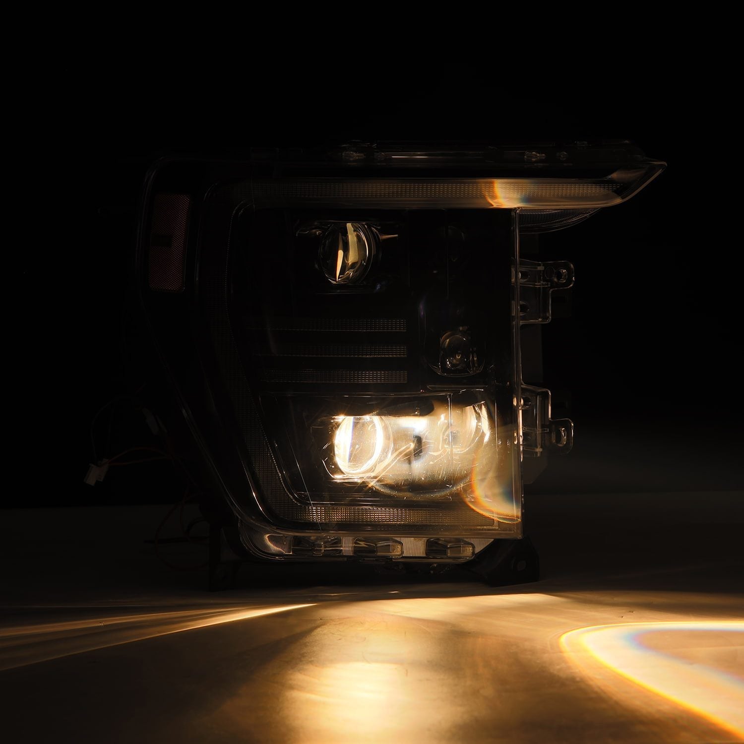 21-23 Ford F150 PRO-Series Halogen Projector Headlights Alpha-Black | AlphaRex