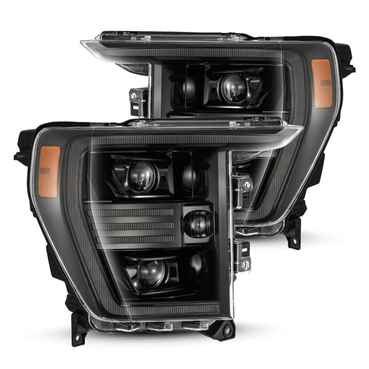 21-23 Ford F150 PRO-Series Halogen Projector Headlights Alpha-Black | AlphaRex