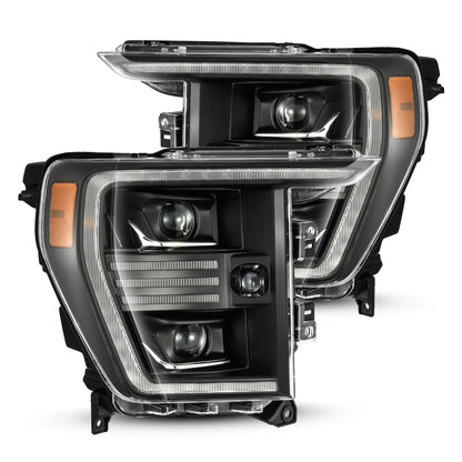21-23 Ford F150 PRO-Series Halogen Projector Headlights Black | AlphaRex
