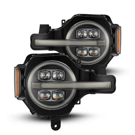 21-25 Ford Bronco / 22-25 Bronco Raptor NOVA-Series LED Projector Headlights Black | AlphaRex