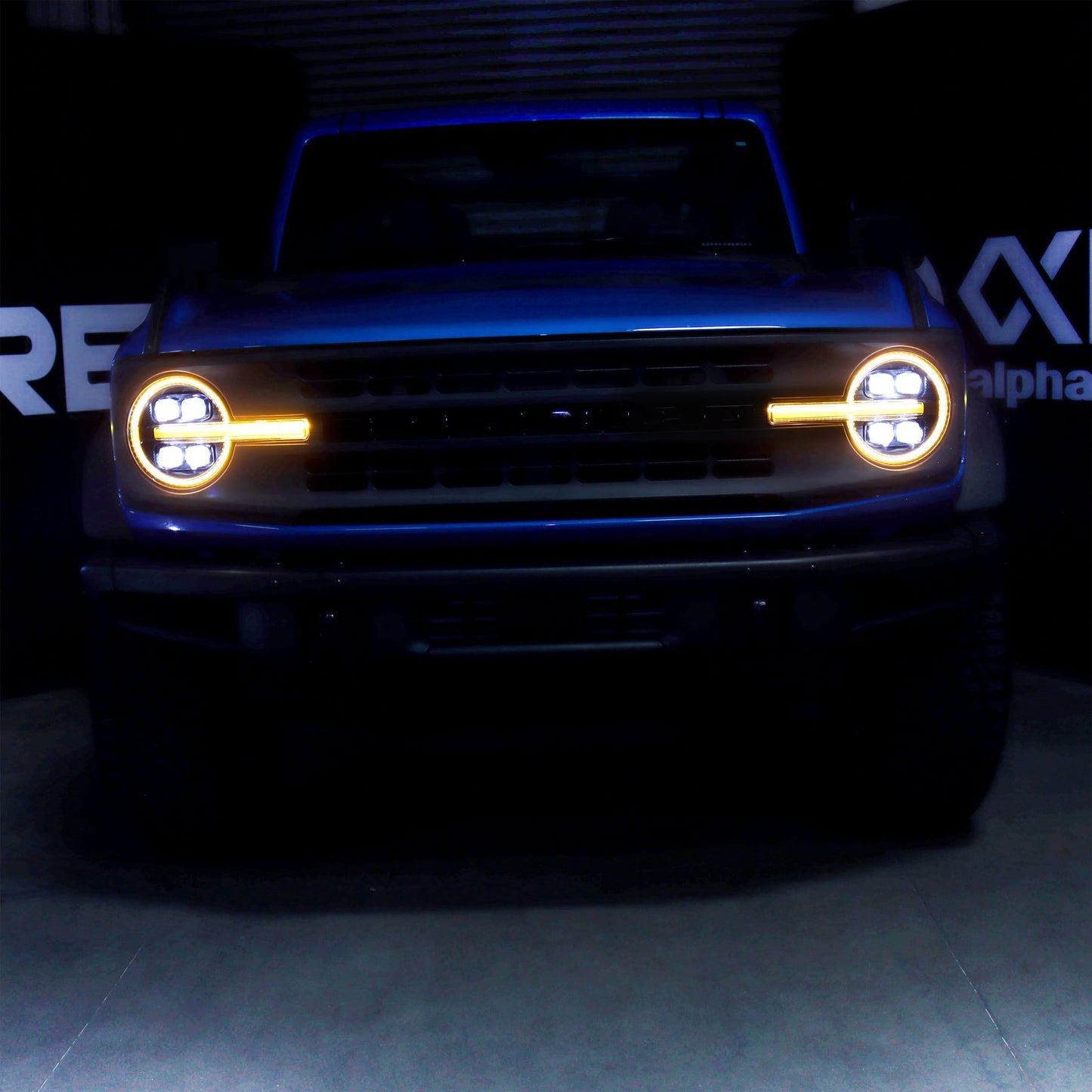 21-25 Ford Bronco / 22-25 Bronco Raptor NOVA-Series LED Projector Headlights Black | AlphaRex