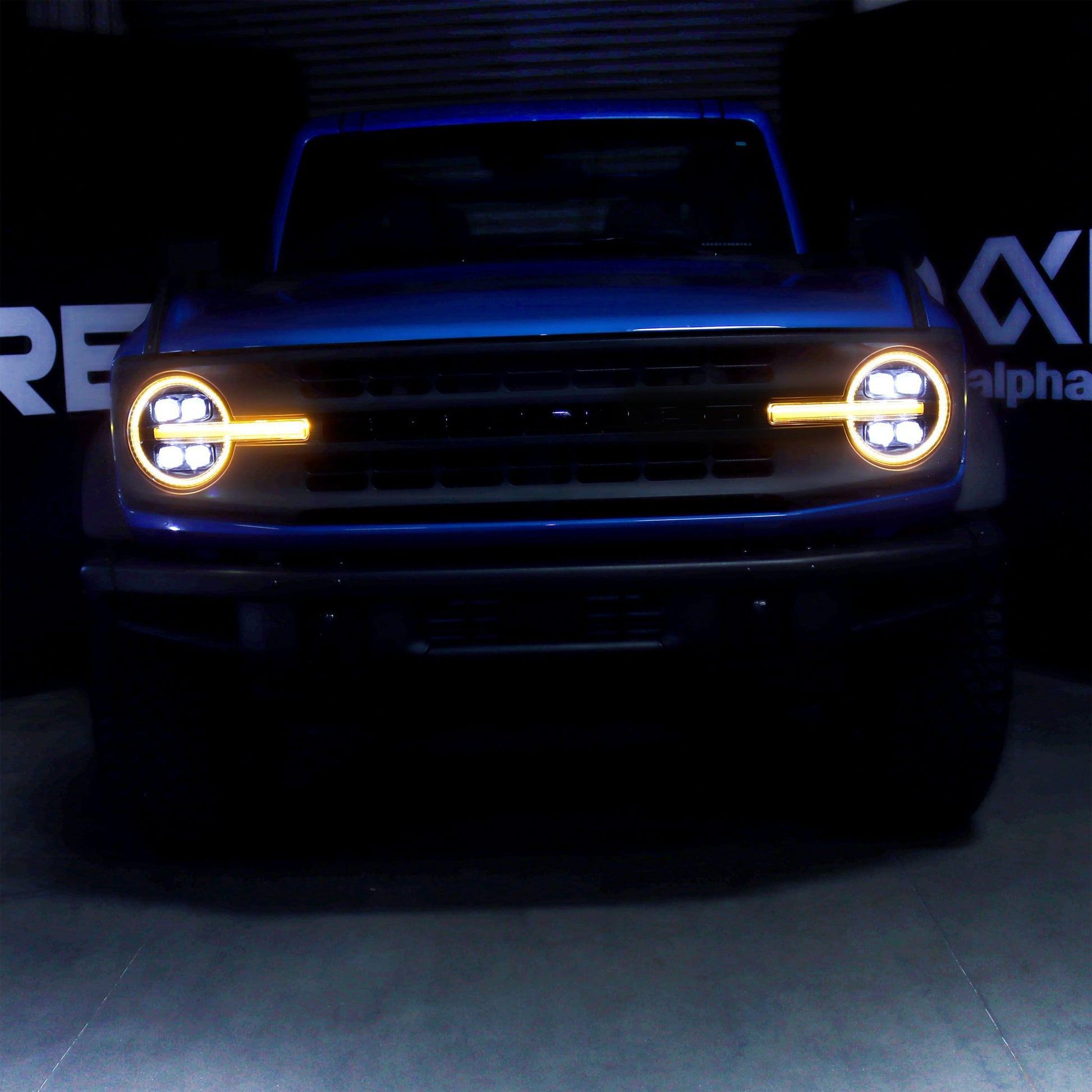 21-25 Ford Bronco / 22-25 Bronco Raptor NOVA-Series LED Projector Headlights Black | AlphaRex