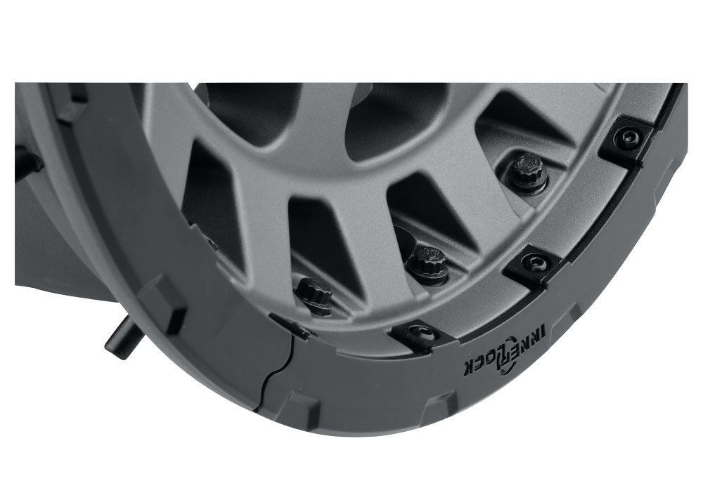 Hammer Pro 17 X 8.5 / 6 X 135 6MM Offset 5 Inch Back Space Charcoal W/ Black Ring, ICON Alloys