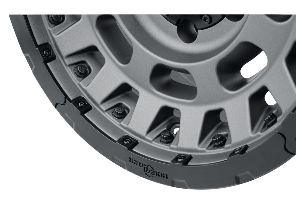 Hammer Pro 17 X 8.5 / 6 X 135 6MM Offset 5 Inch Back Space Charcoal W/ Black Ring, ICON Alloys