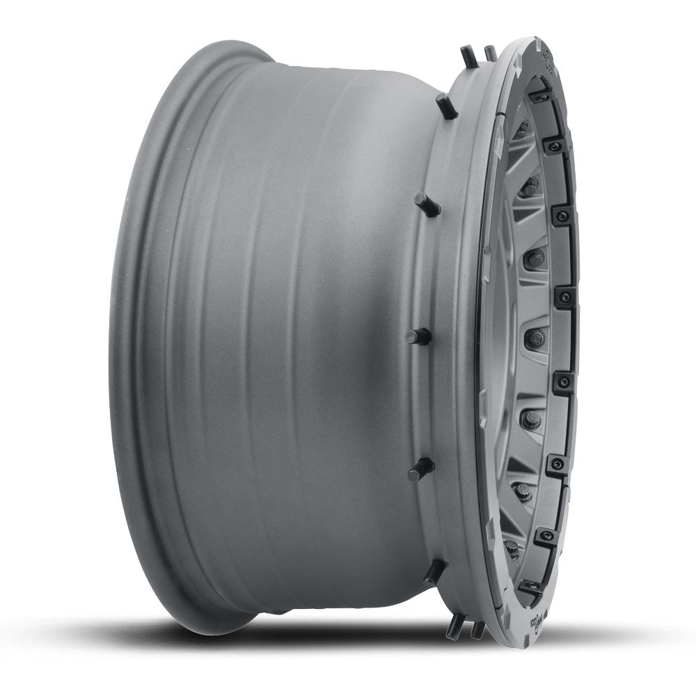 Hammer Pro 17 X 8.5 / 6 X 5.5 25MM Offset 5.75 Inch Back Space Charcoal W/ Black Ring, ICON Alloys