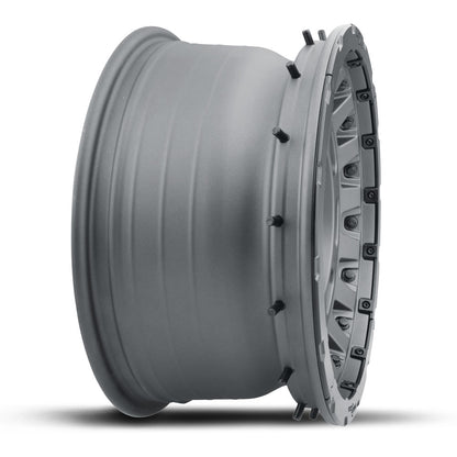 Hammer Pro 17 X 8.5 / 6 X 5.5 25MM Offset 5.75 Inch Back Space Charcoal W/ Black Ring, ICON Alloys