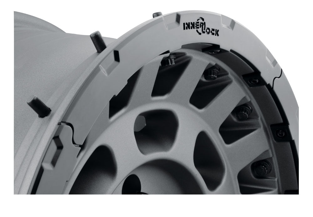 Hammer Pro 17 X 8.5 / 6 X 5.5 25MM Offset 5.75 Inch Back Space Charcoal W/ Black Ring, ICON Alloys