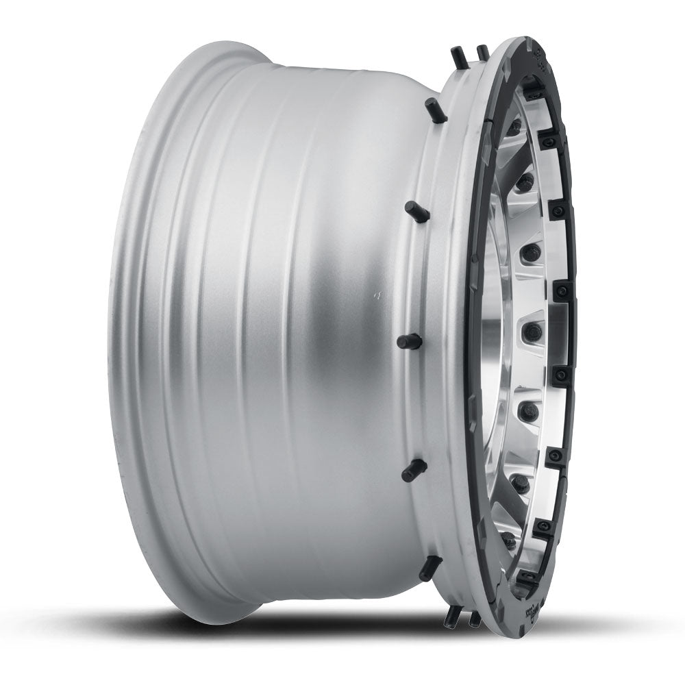 Hammer Pro 17 X 8.5 / 6 X 5.5 25MM Offset 5.75 Inch Back Space Silver Machined W/ Black Ring, ICON Alloys