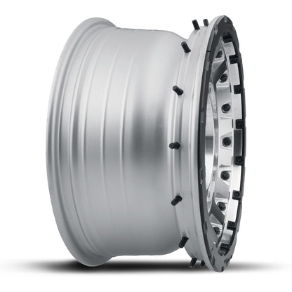 Hammer Pro 17 X 8.5 / 6 X 5.5 25MM Offset 5.75 Inch Back Space Silver Machined W/ Black Ring, ICON Alloys