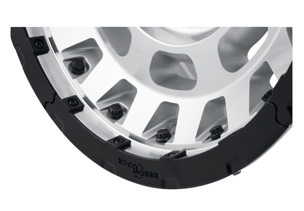 Hammer Pro 17 X 8.5 / 6 X 5.5 25MM Offset 5.75 Inch Back Space Silver Machined W/ Black Ring, ICON Alloys