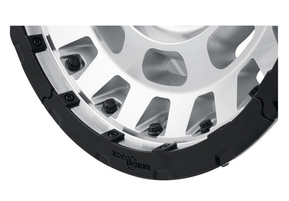 Hammer Pro 17 X 8.5 / 6 X 5.5 25MM Offset 5.75 Inch Back Space Silver Machined W/ Black Ring, ICON Alloys