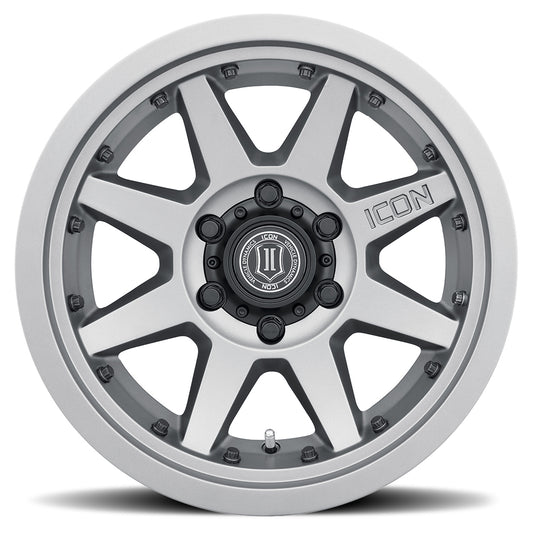 Rebound Pro 17 X 8.5 / 5 X 150 25MM Offset 5.75 Inch Back Space Titanium, ICON Alloys
