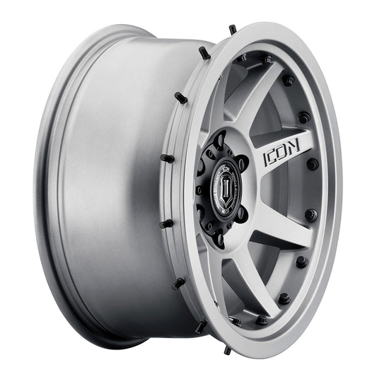 Rebound Pro 17 X 8.5 / 5X5 / -6MM / 4.5 Inch Back Space Titanium, ICON Alloys
