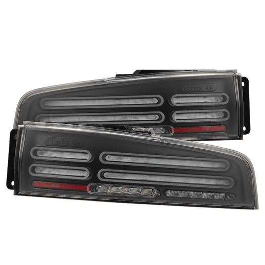 23-25 Nissan Z Quad-Loop Style NOVA-Series Prismatic LED Tail Lights Black | AlphaRex