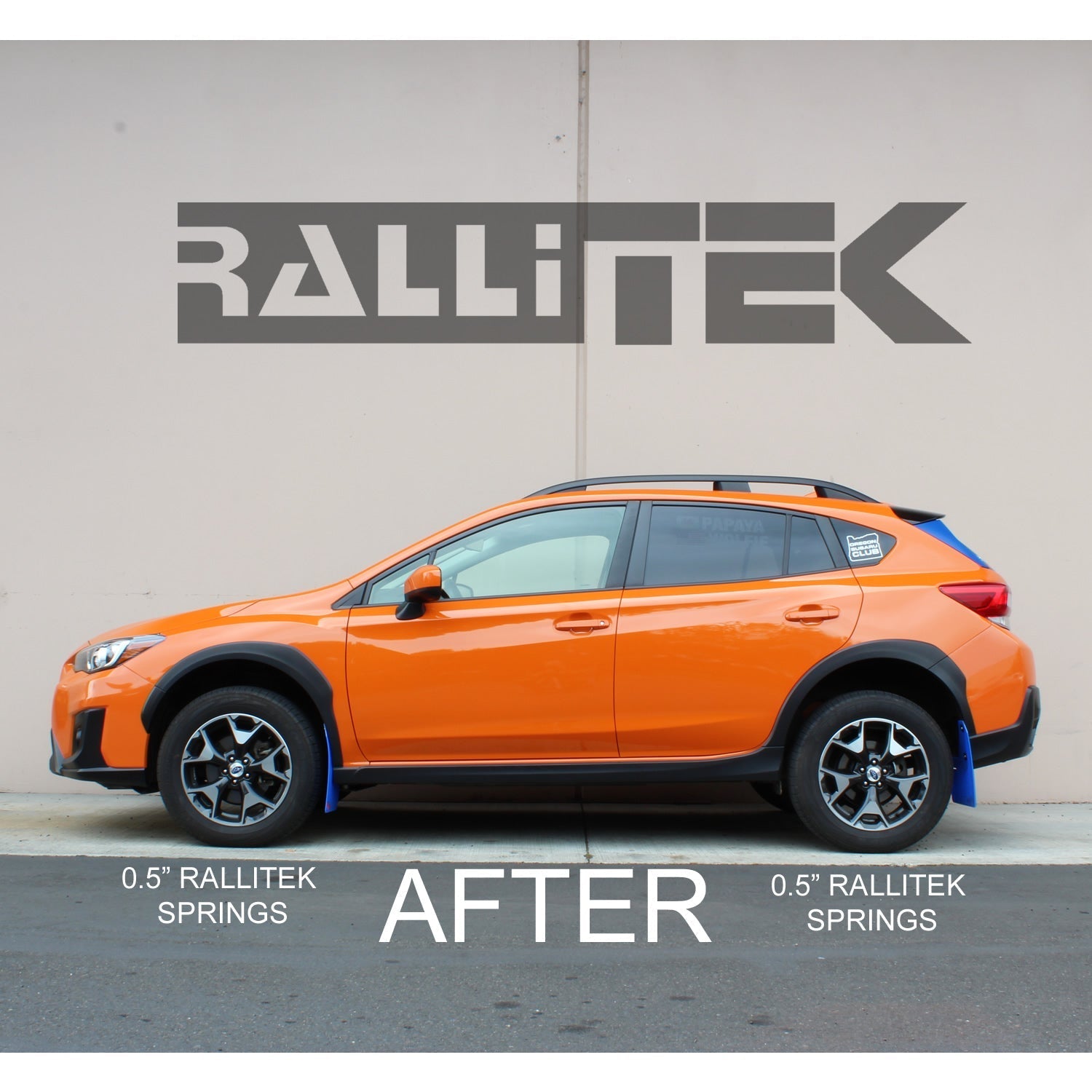 RalliTEK 0.5" Front Sport Springs & OEM Struts Assembled - Crosstrek XV 2018-2019