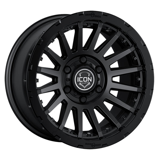 Rebound Pro 18 X 9 / 6 X 135 6MM Offset 5.25 Inch Back Space Satin Black, ICON Alloys