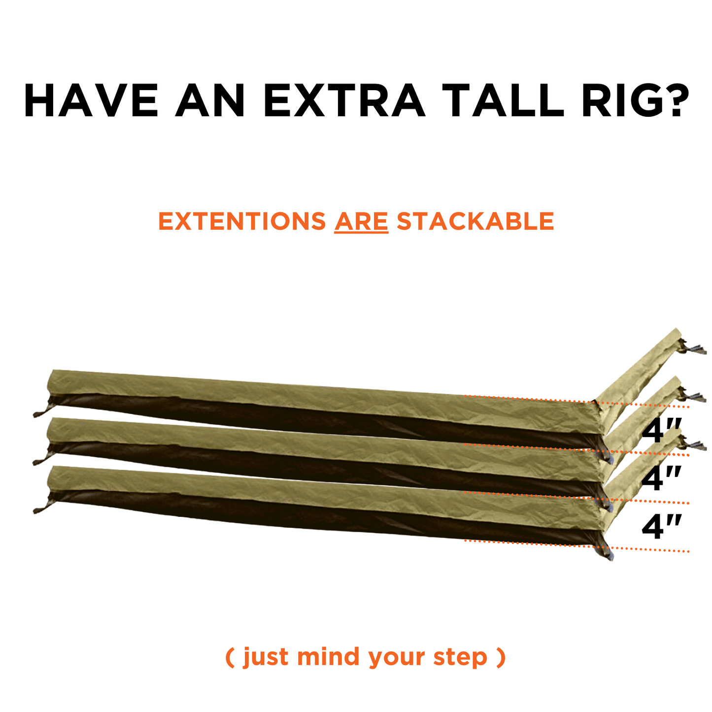 4″ Zip-On Annex to Floor Extensions For Walkabout