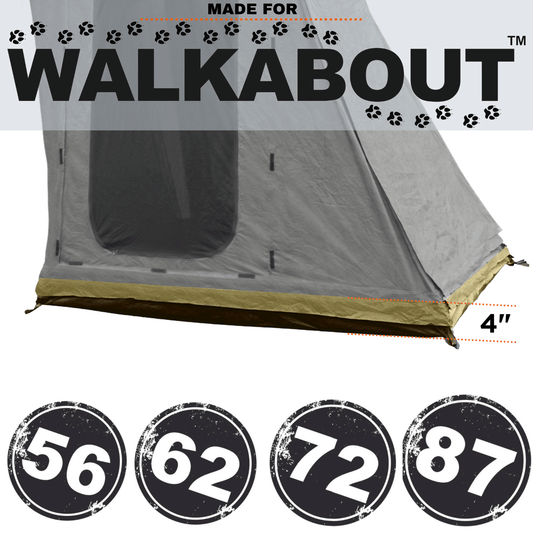 4″ Zip-On Annex to Floor Extensions For Walkabout