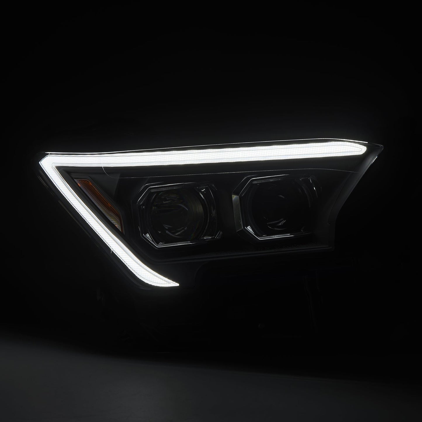 24-25 Toyota Tacoma / 25-up 4Runner LUXX-Series LED Projector Headlights Black | AlphaRex