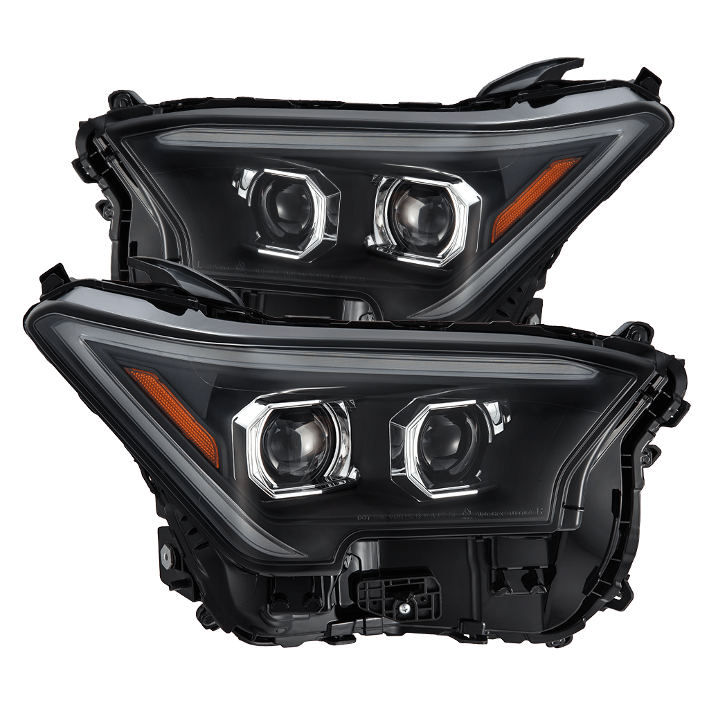 24-25 Toyota Tacoma / 25-up 4Runner LUXX-Series LED Projector Headlights Black | AlphaRex