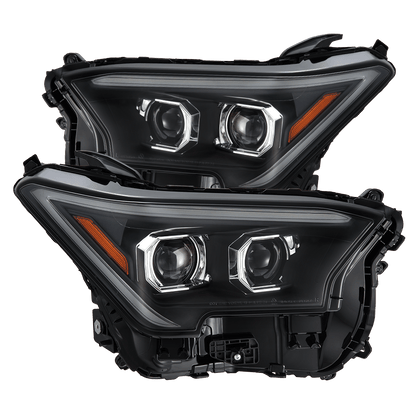 24-25 Toyota Tacoma / 25-up 4Runner LUXX-Series LED Projector Headlights Black | AlphaRex