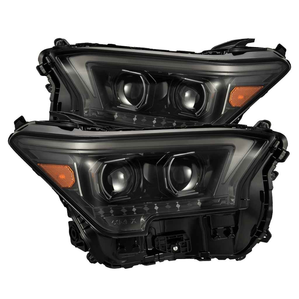 24-25 Toyota Tacoma / 25-up 4Runner OG-Style LUXX-Series LED Projector Headlights Alpha-Black | AlphaRex