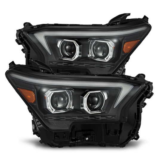 24-25 Toyota Tacoma / 25-up 4Runner OG-Style LUXX-Series LED Projector Headlights Black | AlphaRex