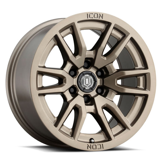 Vector 6 17 X 8.5 / 6 X 5.5 / 0 MM / 4.75 Inch Back Space Bronze, ICON Alloys