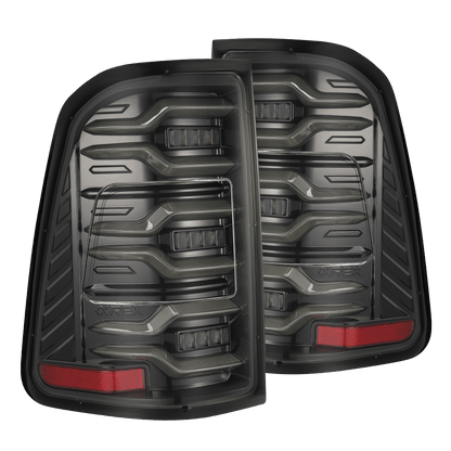 25 Ram 1500 LUXX-Series LED Tail Lights Alpha-Black | AlphaRex